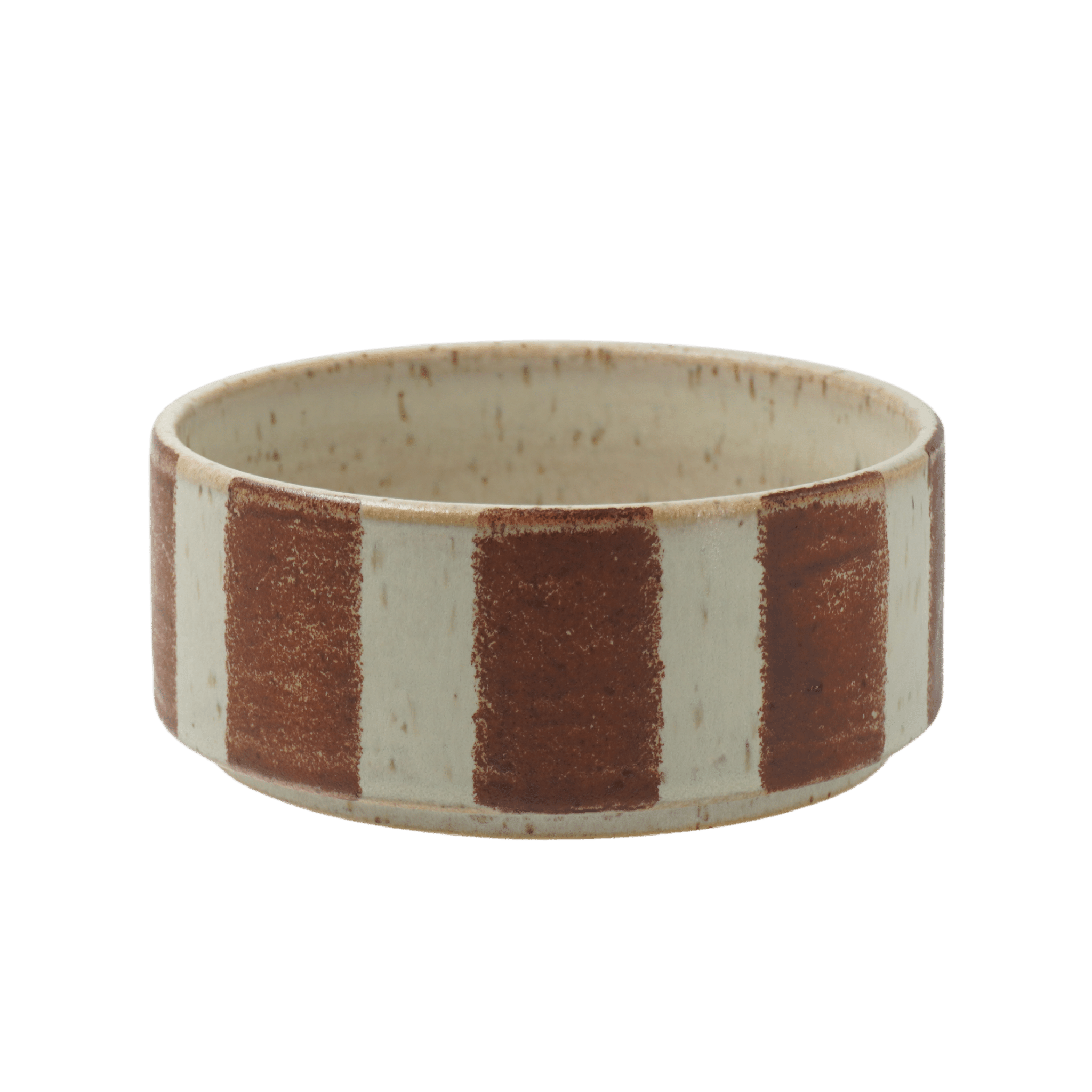 Frukostskål i keramik – brun randig