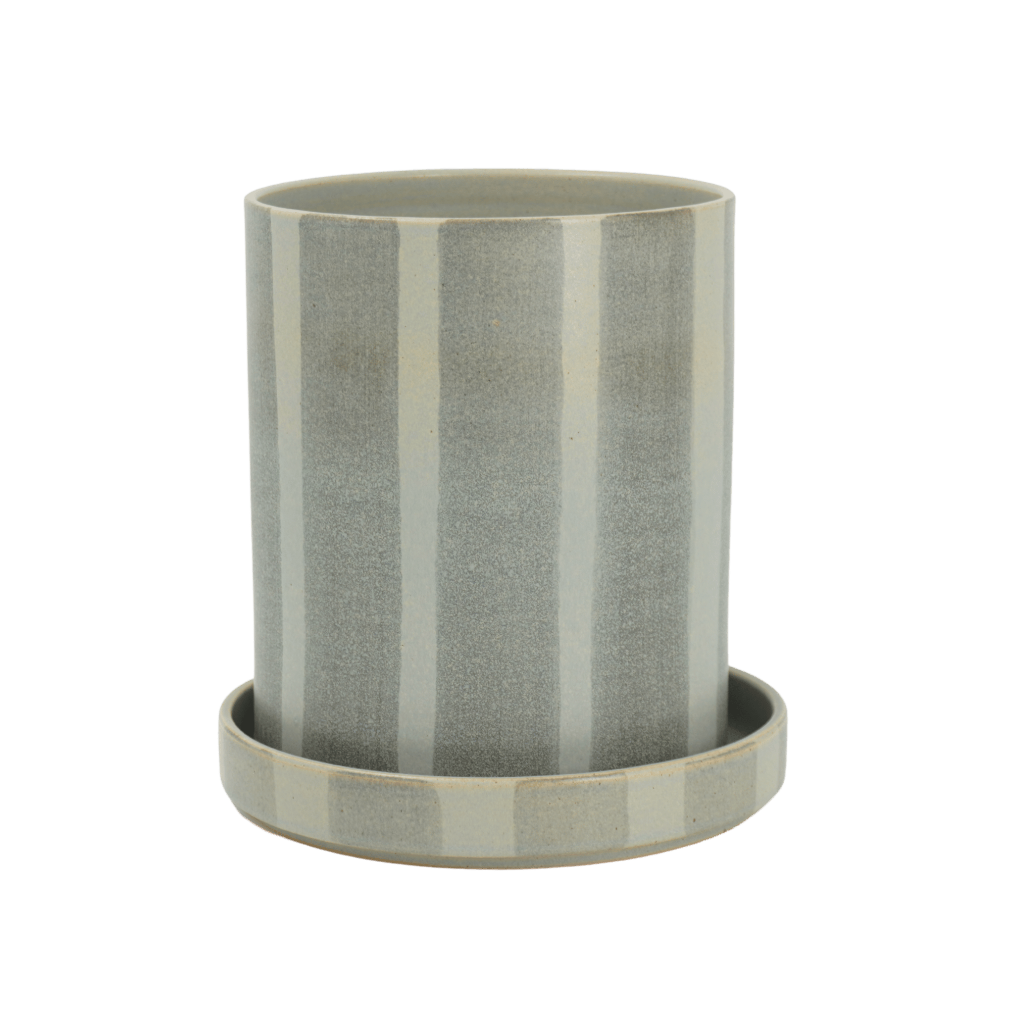 Bredrandig kruka med fat - Liten