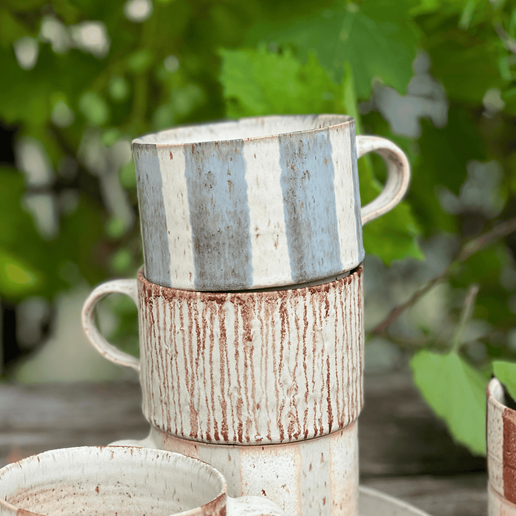 Bredrandig kaffekopp Blå