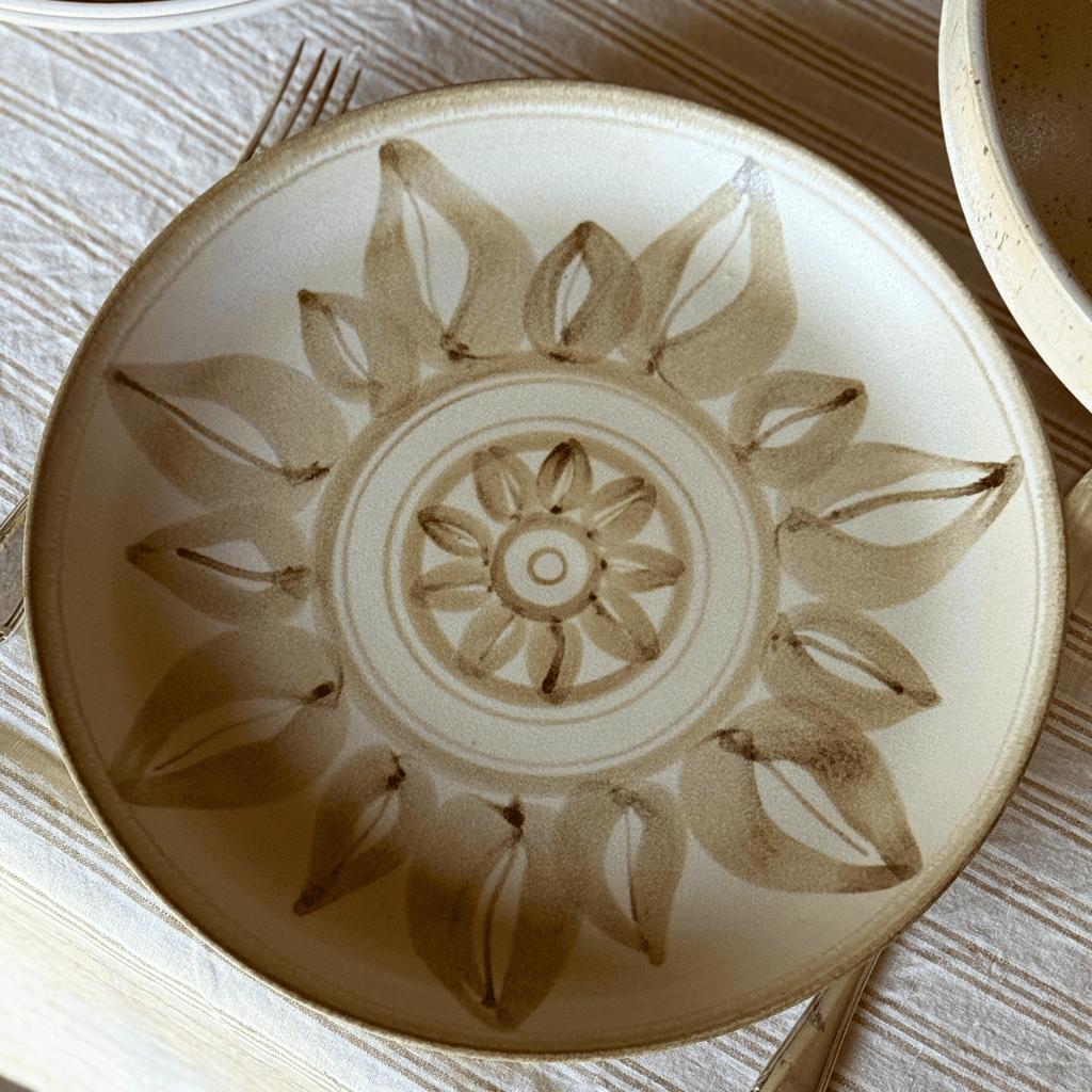 Tallrik 27cm Solros brun